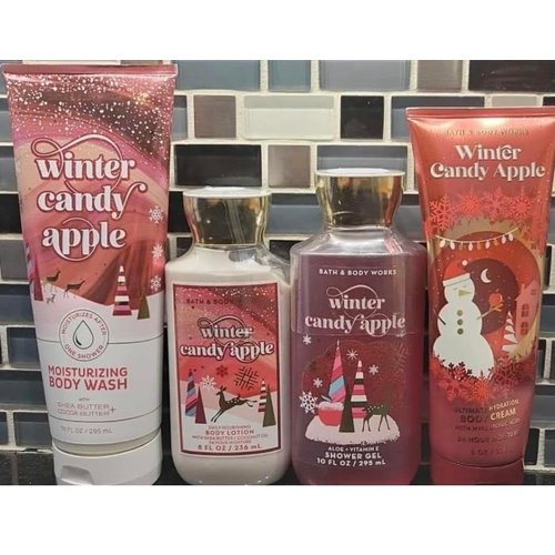 4 Winter Candy Apple bath body wash cream shower gel lotion