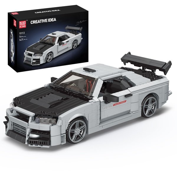 Mould King MOC Race Car Building Blocks Kit, 1:12 Scale Super Sports Car Model Set to Build, Collectible Set for Adults, Construction Toys Gifts for Kids Children Boys Girl (1471 Pcs)