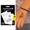 INKARTLINK Semi Permanent Tattoos, 3 Sheets of Small Temporary Tattoos, Adult Art Designs, Party Favors, Waterproof, Realistic, No Adhesive, No Reflective, Lasts 1-2 Weeks (Petals)