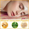 TIRDET Mineral Sunscreen Setting Powder, SPF 50 PA++ Powder Sunscreen for Face, Oil Control Lightweight Breathable Concealer Brush Powder, Mineral Brush Face Powder Translucent Powder for All Skin