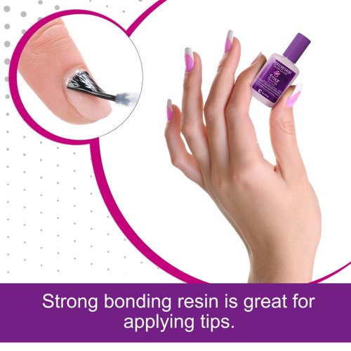 Backscratchers Glass Glaze Stikr Resin - Strong Adhesive for Nail Wraps, Nail Tips, Nail Extensions - 8 Grams