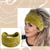 STGDAK Boho Hair Bands for Women's Hair Cashew Print Design Headband Soft Fabric Hair Bandana Elastic Yoga Running Sports Knotted Headband Non Slip Head Wraps Hair Accessories for Women Girls 4PCS