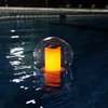 VISOFO Solar Floating Pool Lights for Swimming Pool | Outdoor Waterproof Decorations Solar Powered Flame Led Lamp Inground Pond Flickering Decor Party Event Night Above Ground IP68 (1 pcs)