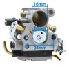FitBest 574719402 Carburetor with Air Filter Fuel Line/Filter for Husqvarna 235 235E 236 236E 240 240E Chainsaw Jonsered CS2234 CS2238 CS2234S CS2238S Replaces 545072601 586936202 C1T-W33C Craftsman