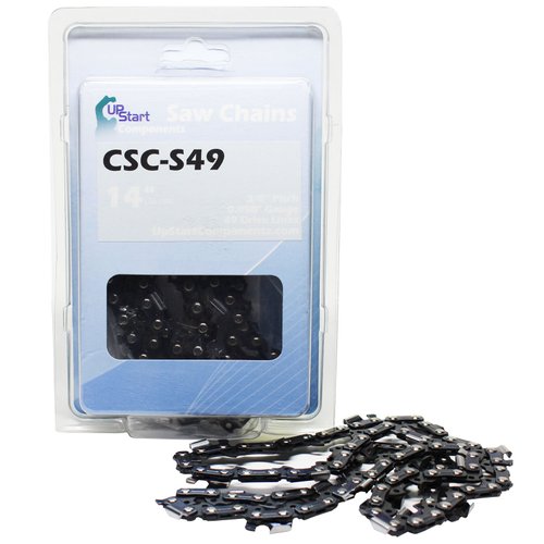 UpStart Components 14" Semi Chisel Saw Chain for McCulloch MS1420 Chainsaws - (14 inch, 3/8" Low Profile Pitch, 0.050" Gauge, 49 Drive Links, CSC-S49)