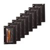 Zippered Binder Fabric Pencil Pouch 3 Rings with Clear Window for School Classroom Organizers 8 Pack (Black)