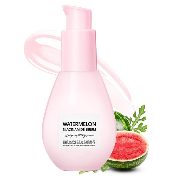 Mysense Watermelon Niacinamide Serum for Skin Care,Facial Serum For Brightening,Glowing Skin,Improving Skin Smoothness,Lightweight Priming Liquid Highlighter,Foundation Makeup Primer(75ml)