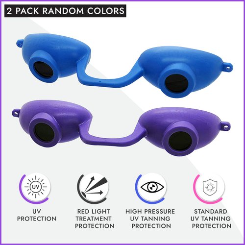 Super Sunnies Evo Flex Soft Tanning Bed Goggles 2 Pack (Assorted)