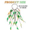 GENBREE Boho Feather Headbands Green Indian Headband Hippie Feather Headdress Adjustable Long Feather Hair Accessories for Women