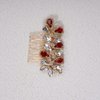 BERYUAN Bridal Hair Comb Rhinestone Teardrop Hair Comb for Bride Beaded Cute Hair Pieces Wedding Hair Accessories(red, GOLD)