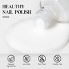 MIZHSE Quick Dry Nail Polish, Milky White Nail Polish Air Dry Fast, 15 ml Regular Water-based Nail Lacquer Non Gel Full Coverage High Glossy Shine Nail Art Manicure Home
