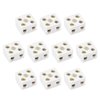 uxcell 2 Way Ceramics Terminal Blocks High Temp Porcelain Ceramic Connectors 21.5x19.5x14.2mm for Electrical Wire Cable 10 Pcs