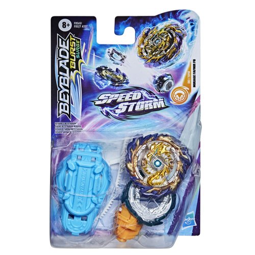 -Beyblade Burst Surge Speedstorm Mirage Fafnir F6 Spinning Top Starter Pack – Stamina Type Battling Game Top with Launcher, Toy for Kids