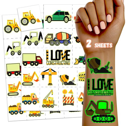 TatoYard Glow Party Favors for Kids Birthday Decorations, Bulk Birthday Temporary Tattoo Stickers...