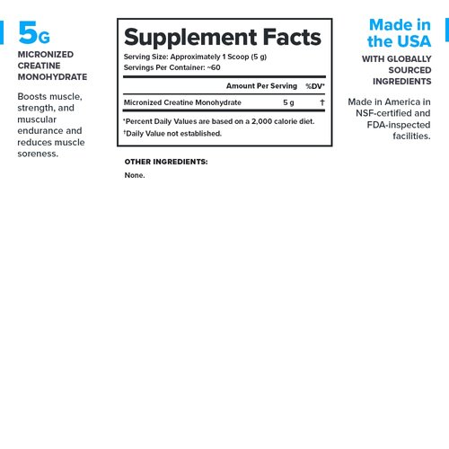 LEGION Micronized Creatine Monohydrate Supplement - Clean Creatine Powder for Muscle Gain & Post Workout Recovery - Micronized Creatine Supplement for Maximum Absorption (60 Servings, Unflavored)