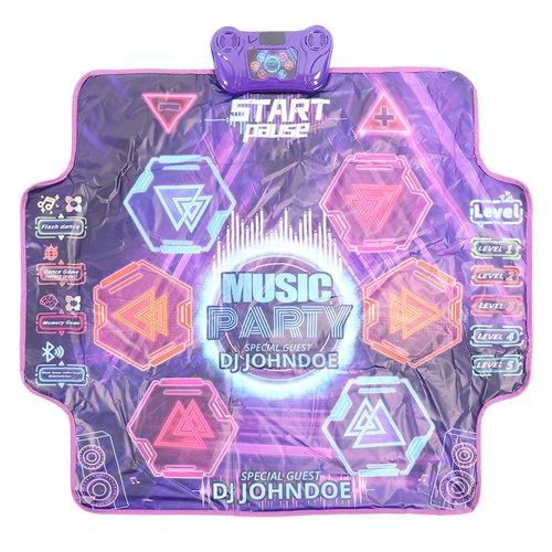 Ejoyous Dance Mat, Electronic Dance Pad with Glowing Light up 6 Button Interactive Music Dance Mixer Rhythm Step Play Mat with 7 Game Modes for Boy and Girl