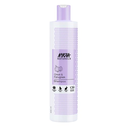 Nykaa Naturals Shampoo, Onion and Fenugreek, 13.52 oz - Deeply Moisturizing Hair Growth Shampoo - Hair Thickening Shampoo - Prevents Split Ends