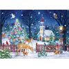Peaceful Night Boxed Christmas Cards - 15 Cards & 16 Foil Lined Envelopes