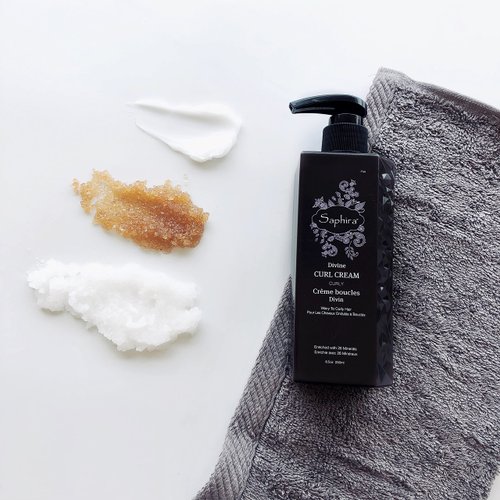 Saphira Moisturizing Curl Cream for Curly and Wavy Hair, Hair Moisturizer and Deep Conditioning for Shine and Bounce, Sulfate-Free, Paraben-Free, Vegan, 8.5 Ounce