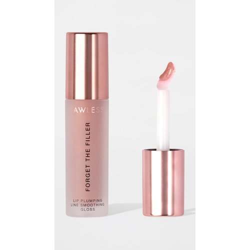 Lawless Forget the Filler Lip Plumping Line Smoothing Gloss - Nudie - Premium Volumizing Lip Gloss with Natural Ingredients Designed to Plump, Firm, and Hydrate Lips 0.11 oz