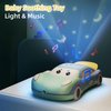 Baby Phone Toy with Music Light Mini Projector, 4 Mode Learning Toddler Infant Soothing Car Toys - Number Counting Color Animal Sound Fun Smart Phones, Lullaby Fine Motor Hand Activity Playing(Blue)