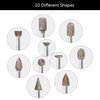 60 Grit 20Pcs 𝗗𝗶𝗮𝗺𝗼𝗻𝗱 𝗕𝘂𝗿𝗿 𝗦𝗲𝘁 - GOXAWEE Rotary Grinding Burrs Engraving Bits Set with 1/8-inch Shank, Diamond-Coated Stone Carving Accessories Bit Universal Fitment for Rotary Tools