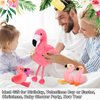 Skylety 18 Inches Flamingo Stuffed Animal with 4 Babies Flamingo Plush Toys Inside Zippered Tummy Pink Mommy Flamingo Toy Stuffed Animals for Birthday Party Decorations