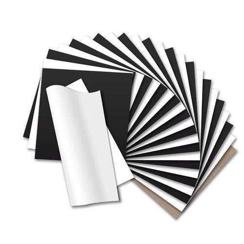 HTVRONT HTV Heat Transfer Vinyl Bundle: 12 White HTV Vinyl and 11 Black Heat Transfer Vinyl Sheets, 12"x12" PU Iron on Vinyl Plus 1 Teflon Sheet Easy to Cut & Weed for Heat Vinyl Design
