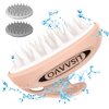 Lisaavo Scalp Exfoliator Brush 3-n-1 Scalp Massager Shampoo Brush with Three Bristles-Soft, Medium and Hard,Pink