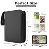 400 Pockets TONESPAC Card Binder Carrying Holder Compatible with Trading Cards Binder, Coupon Organizer Baseball Card Sleeves, Sports Cards (Stripe Black)