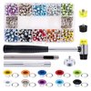Rustark 500 Sets Grommet Kit 3/16 Inch Grommet Setting Tool Metal Eyelets Set with 4 Pieces Install Tool Kit in Storage Box for Clothes Shoes Bag Paper Leather Crafts DIY Projects (10 Colors)
