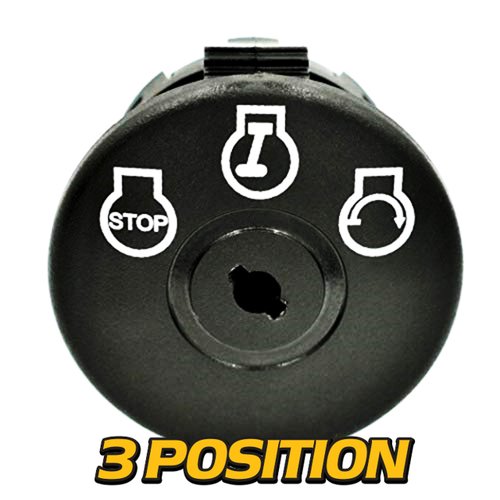 HD Switch Ignition Key Switch 077-8076-00 for Bad Boy Mowers Pup ZT Lightning MZ AOS CZT Outlaw Extreme Maverick BadBoy - Includes 2 Keys & Free Carabiner HD Switch