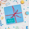 Andaz Press Fancy Frame Rectangular Label Stickers, Thank You, Aqua Turquoise, 36-Pack Wedding Decorations, Wedding Favors, Stickers for Packaging, Party Favor