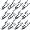 12 Pcs Slanted Edge Nail Clippers Metal Side Cuticle Clippers for Nails Cutting Curved Nail Edge Trimmer Cutter Angled Travel Pedicure Manicure Tool