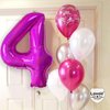 Laser Hot Pink Number 9 Balloons, 40 Inch Giant Pink Number Balloons Nylon Helium Hot Pink Number 9 Balloons for 9th Birthday Party Supplies Anniversary Event Celebration Decorations