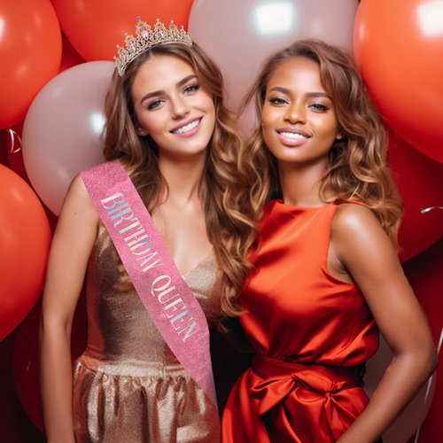 Birthday Sash for Women,Birthday Crown Adult Woman,Birthday Tiara for Women,Birthday Gifts for Women,Birthday Sash and Crown,Birthday Queen Sash,Birthday Queen Crown,Pink Birthday Sash,Pink Tiara