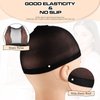 100 Pieces Wig Cap Elastic Medium Nylon Stocking Caps Stretchy Stocking Wig Caps Secure Your Hair, Lightweight, Breathable (Black)