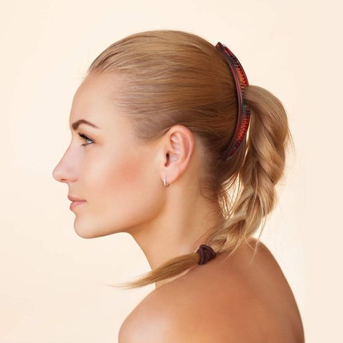 Black and Brown Vintage Clincher Hair Clips and Combs Set - Thick Curly Long Hair Accessories with Fish Grip Slide Claws for Women