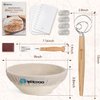 9 Inch Proofing Baskets, WERTIOO Banneton Proofing Basket Set of 2+ Bread Making + Bread Lame+ Danish Whisk+ Bowl Scraper+ Linen Liner Bread Baking Supplies, Gifts for Bakers