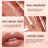 HOSAILY Metallic Lip Liner with Glitter Lip Gloss Combo Sets for Women, Smooth Hydration Plumping Shimmer Lip Glow Oil High Shine Liquid Lipstick, Lightweight High Impact Shiny Lip Color Makeup