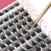 Wleec Beauty Wispy Lash Clusters for DIY Lash Extensions, 120PCS Individual Lashes D Curl Cluster Eyelash Extensions (LC10, Mix 8-16mm)