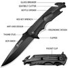 NedFoss FA48 Pocket Knife for Men, 5-in-1 Multitool Folding Knife with Bottle Opener, Glass Breaker, Seatbelt Cutter and Wrench, Survival Knife for Emergency Rescue Situations, Home Improvements