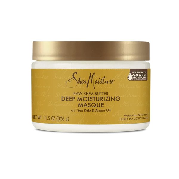SheaMoisture Raw Shea Butter Deep Moisturizing Hair Masque, 11.5 fl oz - Deep Conditioner for Curly Hair to Moisturize and Renew, Sustainable, Organic, Cruelty-Free