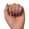 Glamnetic Press On Nails - Baby Blues | Short Almond, Pastel Blue Nails with a Mesmerizing Metallic Finish | 15 Sizes - 30 Nail Kit with Glue