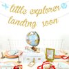 Sursurprise Travel Baby Shower Decorations Little Explorer Landing Soon Banner Adventure Party Supplies