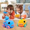Toddler Remote Control Car, Cartoon RC Dino Chasers Cars, Toddler Toys, 3 Year Old Boy Toys, Car Toys for 3 Year Old Boys, Music & Sound Christmas Birthday Gift