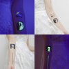 Oottati 15 Sheets Temporary Tattoo Stickers Glow in Dark Children Night Luminous Fluorescent Green Light Rainbow Rocket Alien Planet Astronaut Milky Way