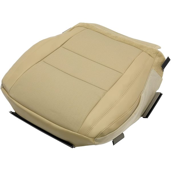 ECOTRIC Driver Seat Bottom Cover Compatible with 2011-2022 Jeep Grand Cherokee Limited Tan Artificial Leather Car Seat Cover LH Side