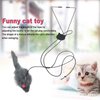 YUGYUJ Cat Toy Rope Mouse Play Supplies, Hanging Retractable Cat Catching Mouse Toy, Funny Door Hanging Bouncing Mouse Retractable Plush Mice Cat Interactive Toy (Black)