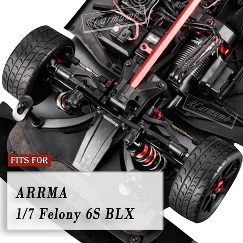 Rcarmumb RC 2.9 Wheel Tires Set for 1/7 Arrm a Felony,2PCS 42/100 2.9 Tires,2PCS 53/107 2.9 Tires,RC Tire Set with Wheel Wrench,Black